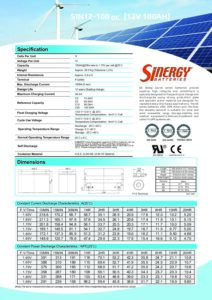Μπαταρία Sinergy SIN12-100 με χωρητικότητα 100Ah - Image 2