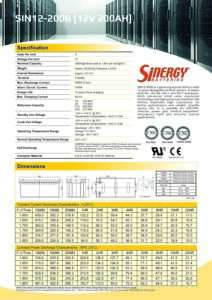 Μπαταρία Sinergy SIN12-200B με χωρητικότητα 200Ah - Image 2