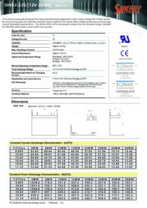 Μπαταρία Sinergy SIN12-22S με χωρητικότητα 22Ah - Image 2