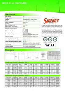 Μπαταρία Sinergy SIN12-33 με χωρητικότητα 33Ah - Image 2