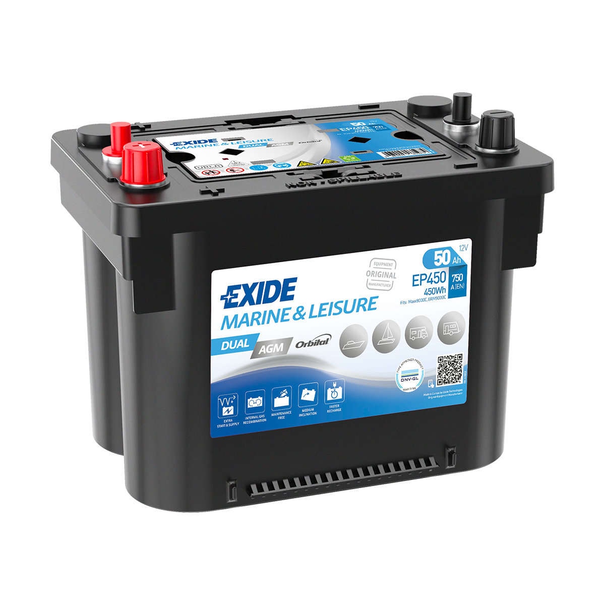 ep450 Μπαταρία Exide Dual AGM EP450 - Image 1