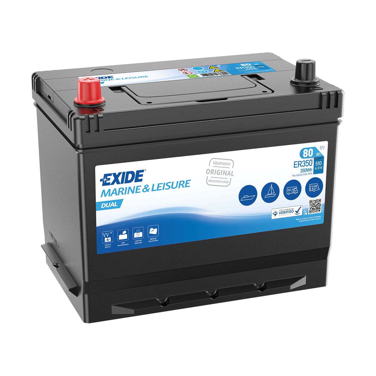 Μπαταρία Exide Dual SMF ER350