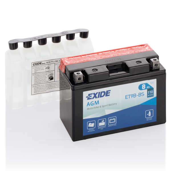 Μπαταρία Μοτοσυκλέτας Exide ET9B-BS