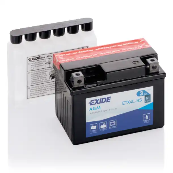 etx4l-bs Μπαταρία Μοτοσυκλέτας Exide ETX4L-BS - Image 1